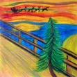 Daryn Pake Martin, Edvard Munch's Christmas Tree, oil pastel